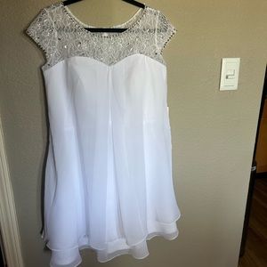 Semi-formal white dress